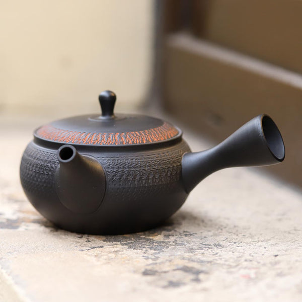 Japanese Kyusu teapot black/red (250 ml)