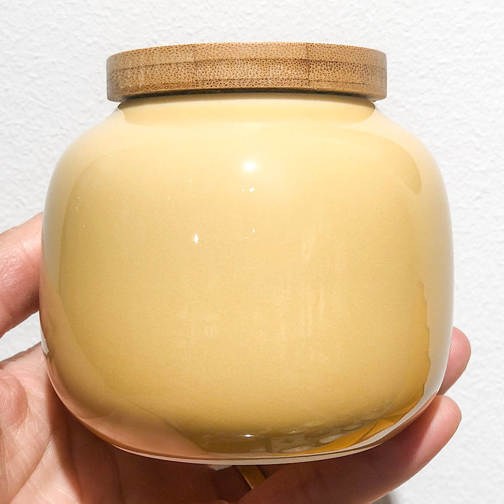 Porzellan Matchadose Gelb (170 ml)