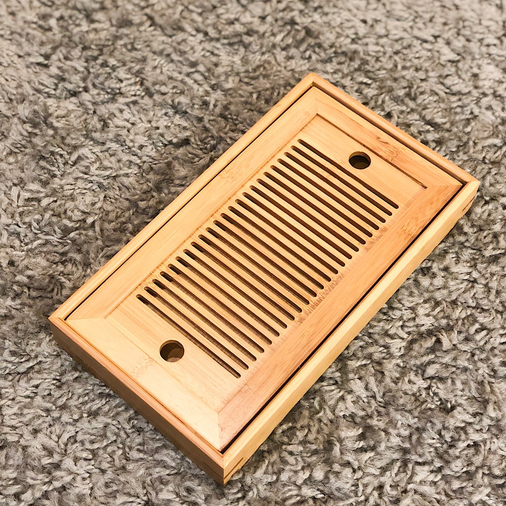 Teetablett Bambus hellbraun (25 cm), Doppelboden