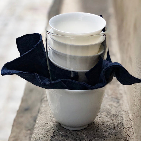 Porzellan Gaiwan Tee Set zum Reisen in weiß