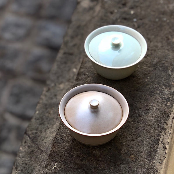 Mini Porzellan Gaiwan Rosa