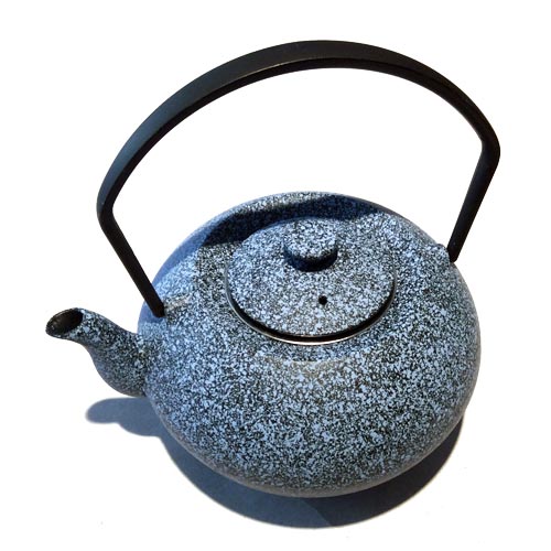 Teekanne aus Eisen Blau klein