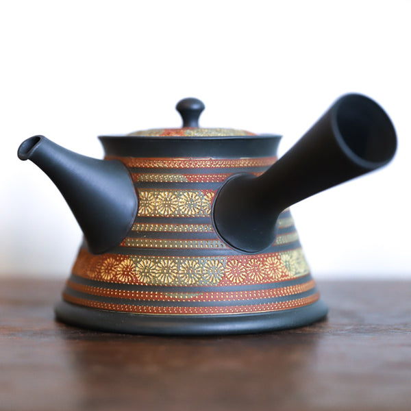 Japanische Kyusu von Teruyuki Isobe Rot-Braun (250 ml)